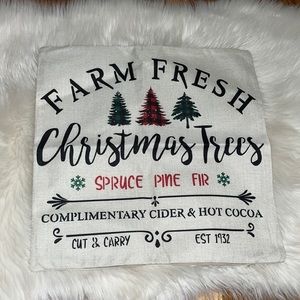 New Christmas white black red green buffalo print Tree pillow cover case